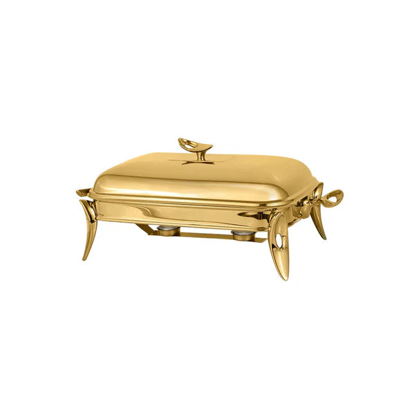 Mat Steel Medium Rectangular Silver Chafing Dish