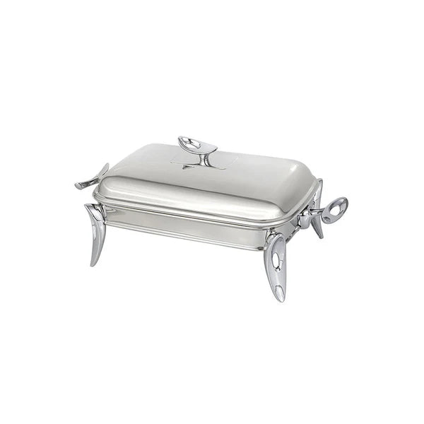Mat Steel Large Rectangle Silver Chafing Dish