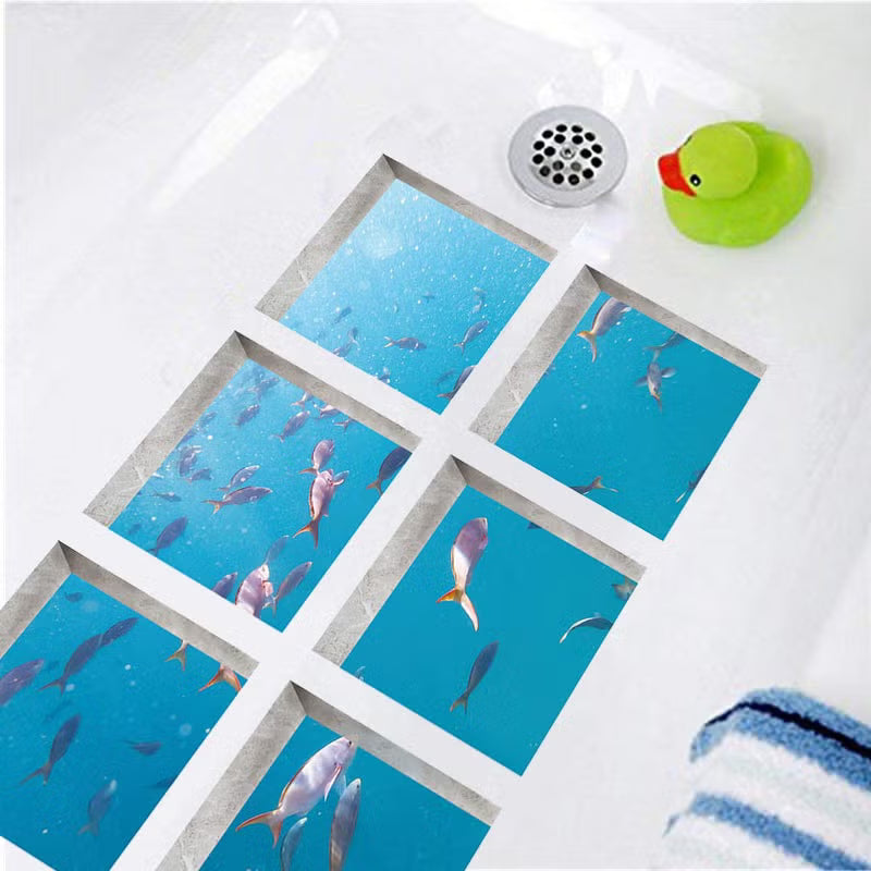 ChezMax Fish School Bath Treads Stickers