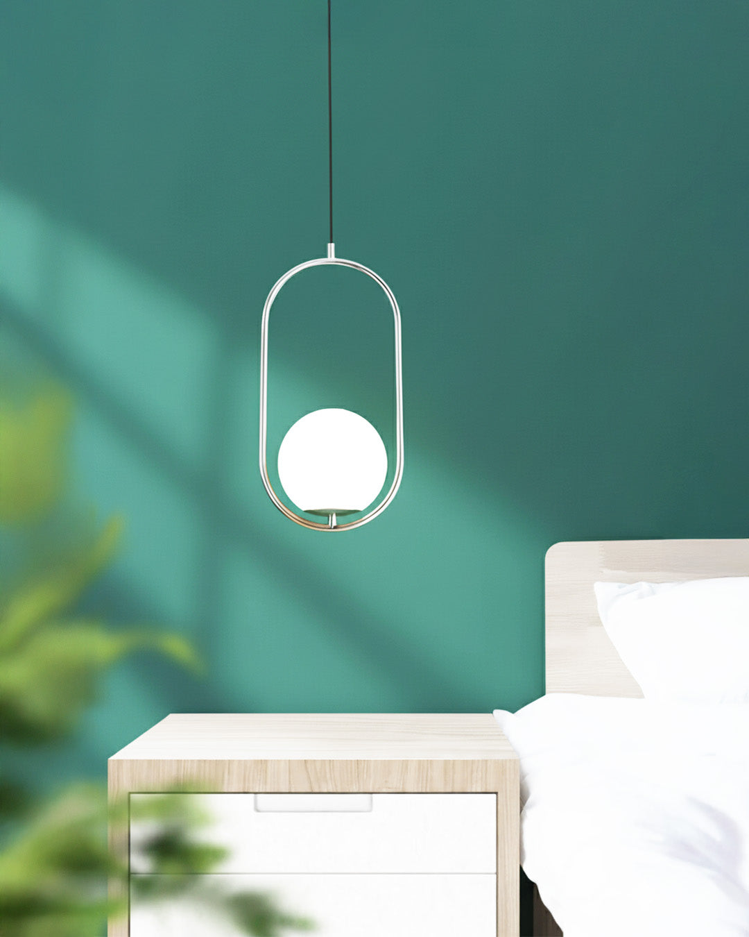 Silver E14 Pendant Light