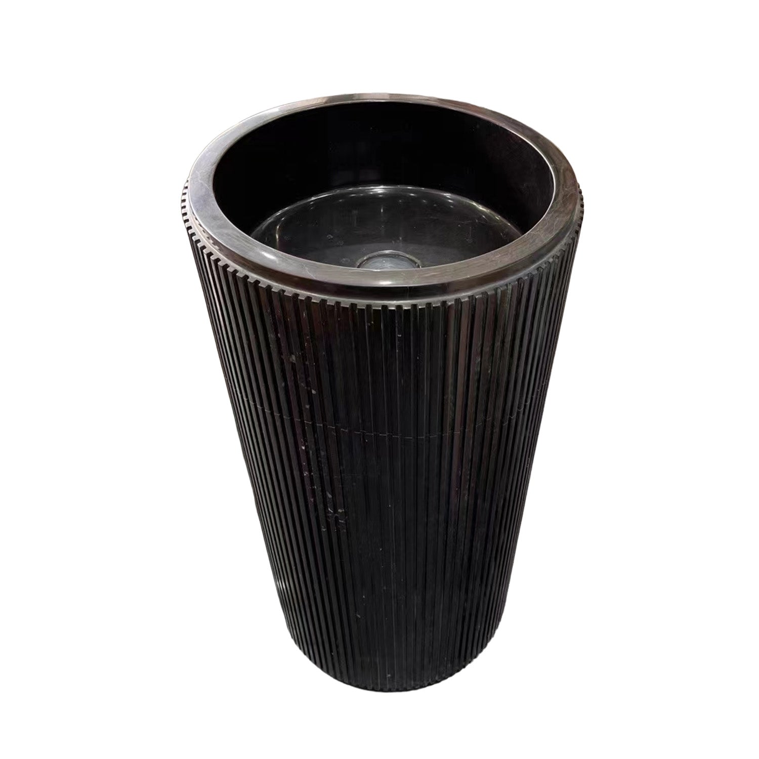 Black Marble Stone Floor Basin 92801 (430×430×860 mm)