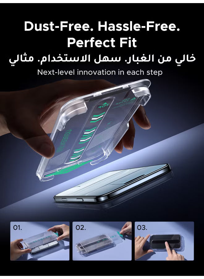 2Pack iPhone Air Screen Protector With Auto Alignment Kit Ultra HD Clear, Scratch Resistant, Military-Grade Protection, Easy Installation, Anti-Fingerprint, Bubble Free Glass Film