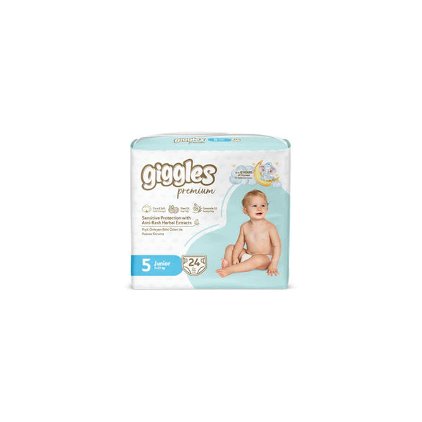 Giggles Premium Twin Baby Diapers Junior - Size 5 (11-25 Kg)