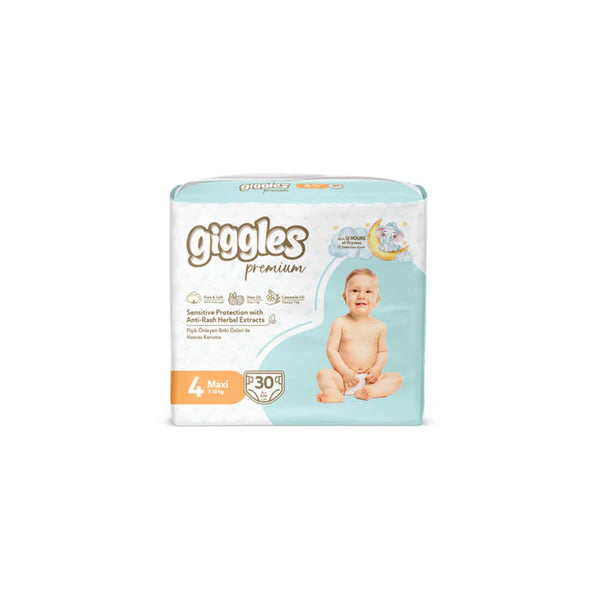 Giggles Premium Twin Baby Diapers Maxi - Size 4 (7-18 Kg)