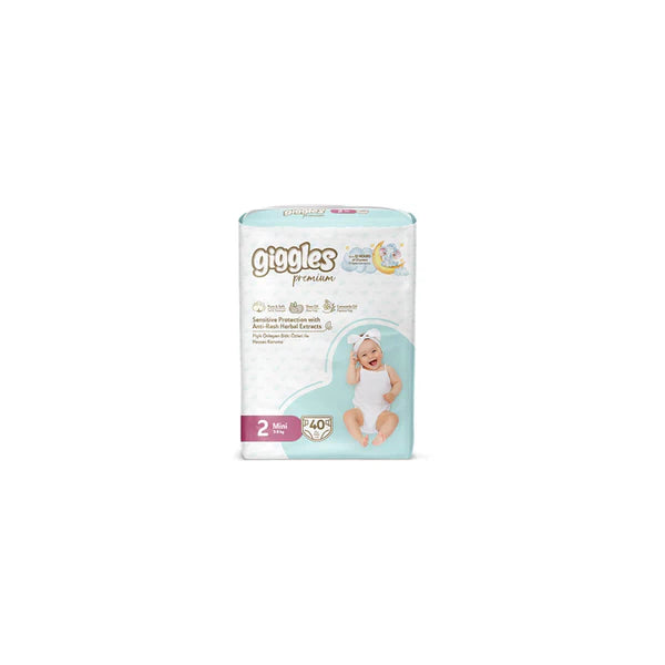Giggles Premium Twin Baby Diapers Mini - Size 2 (3-6 Kg)