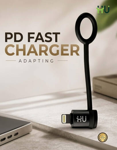 HAC-1011 Lightning Male to USB-C Female PD Fast Charging Adapter, 30W
