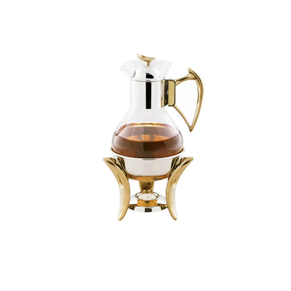 Mat Steel Silver Gold Tea Warmer