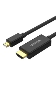 كابل UNITEK بطول 2 متر من منفذ Mini DisplayPort إلى HDMI بدقة 4K ومعدل تحديث 30 هرتز (أسود)