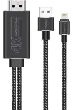كابل بروميت عالي الدقة 4K من موصل لايتنينج إلى HDMI (1.8 متر)
