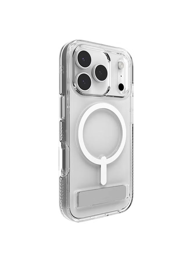 iPhone 17 Pro Case – Crystal Palace Snap MagSafe Compatible Clear Cover with Kickstand, Graphene Strength, 13 ft Drop Protection & Anti-Yellowing – Clear