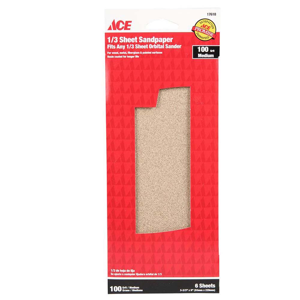 Ace 1/3 Sheet Sandpaper