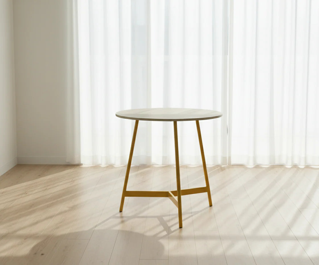 Rectangular Marble-metalic Table