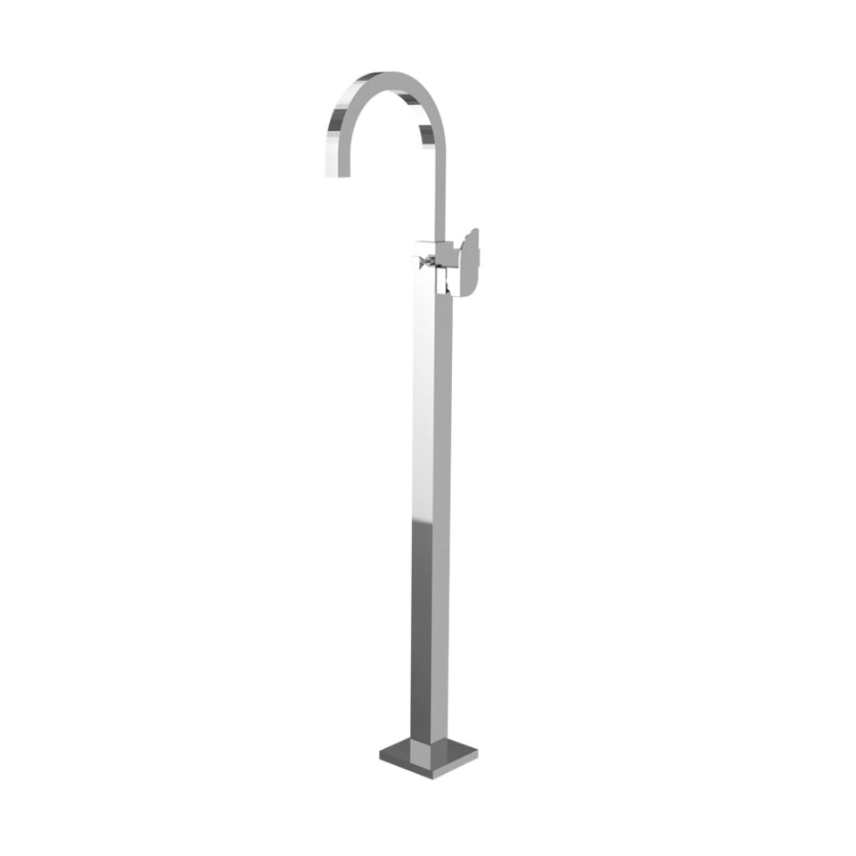 Exposed Parts of Floor Mounted Single Lever Bath Mixer - Chrome