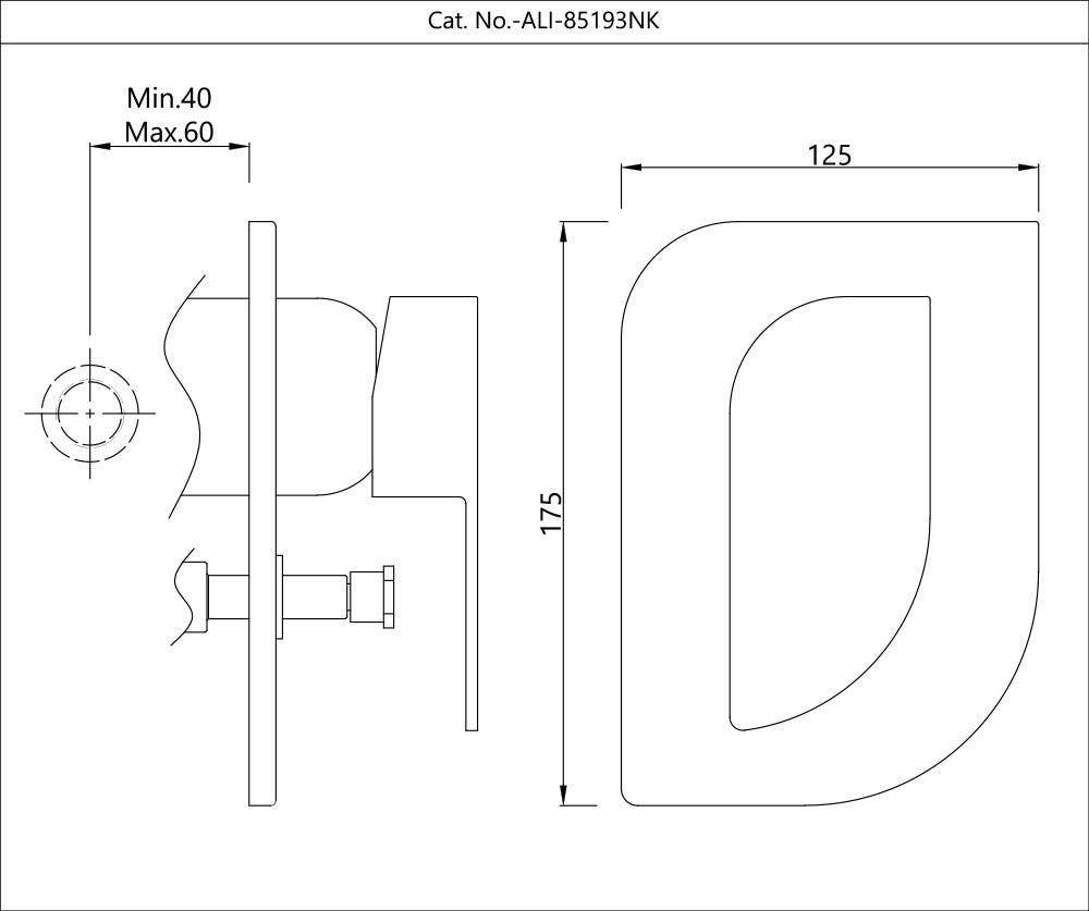 Single Lever 3-inlet Diverter - Chrome