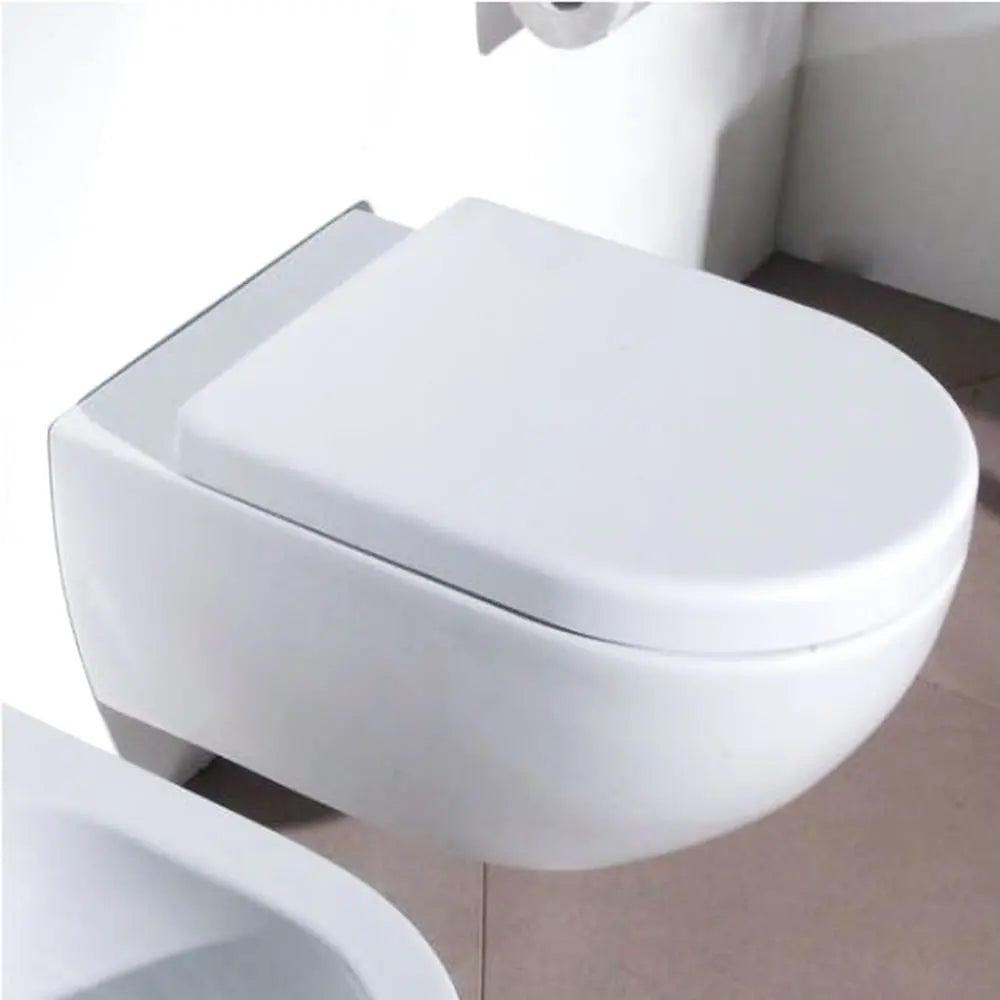 Wall Hung Toilet Wc With Go Clean System - Late Milky White BuyonBudget