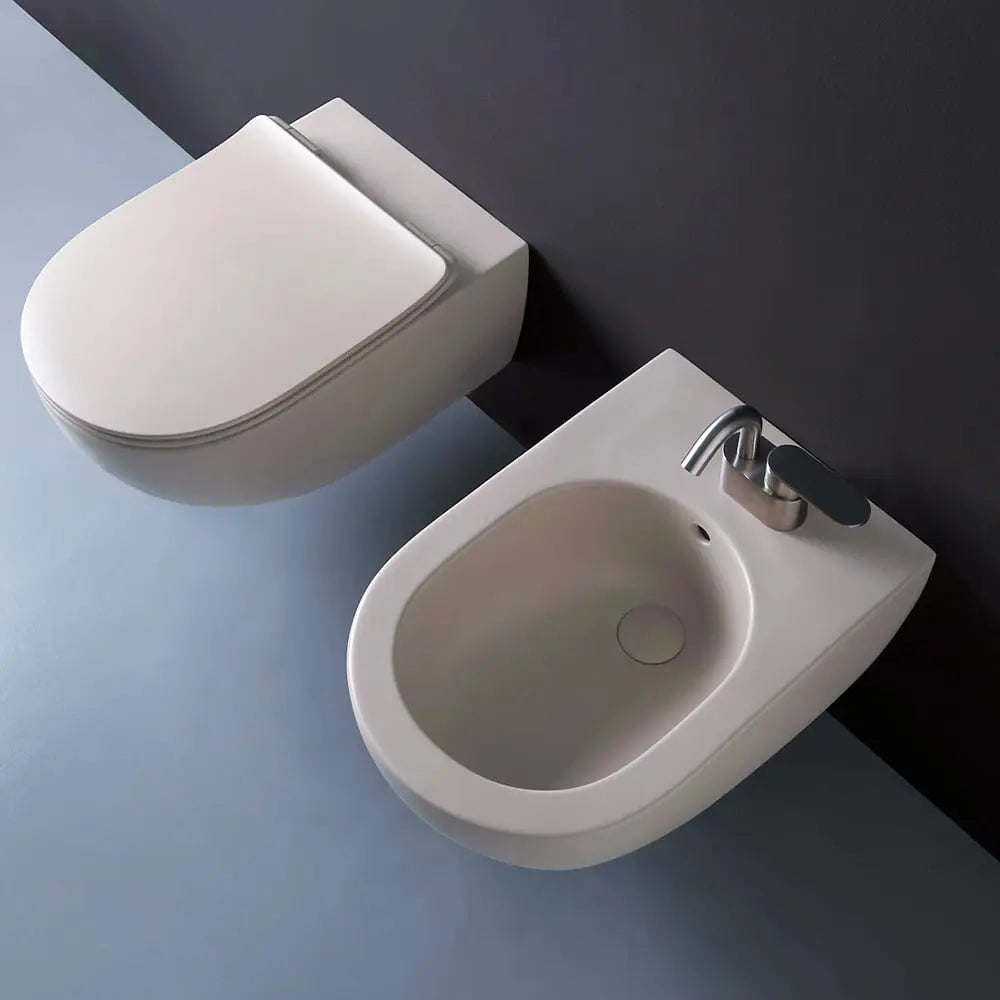 Wall Hung Toilet Wc With Go Clean System - Matt Argilia BuyonBudget