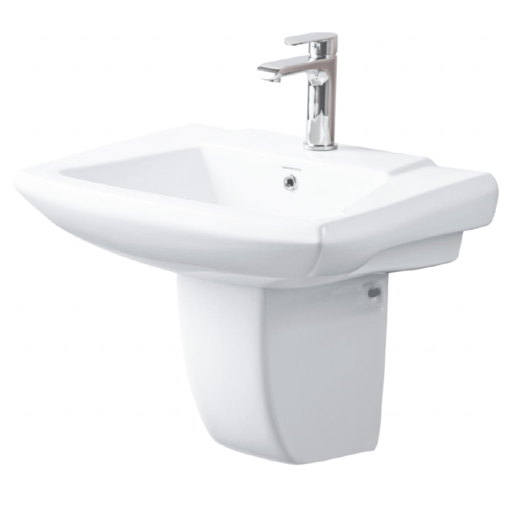 Amalia Wall Hung Wash Basin With Pedestal