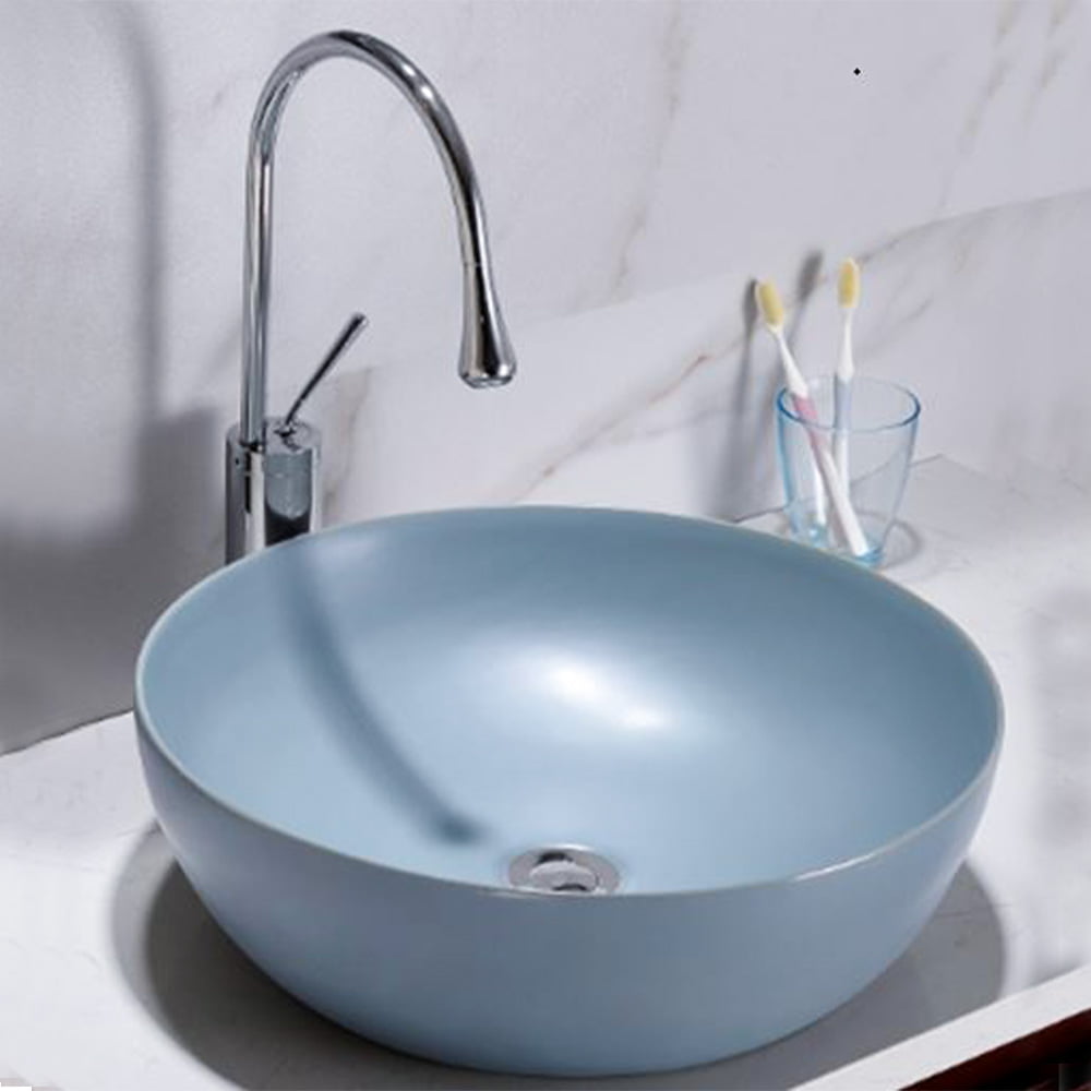 Art Bowl Wash Basin - Matt Blue
