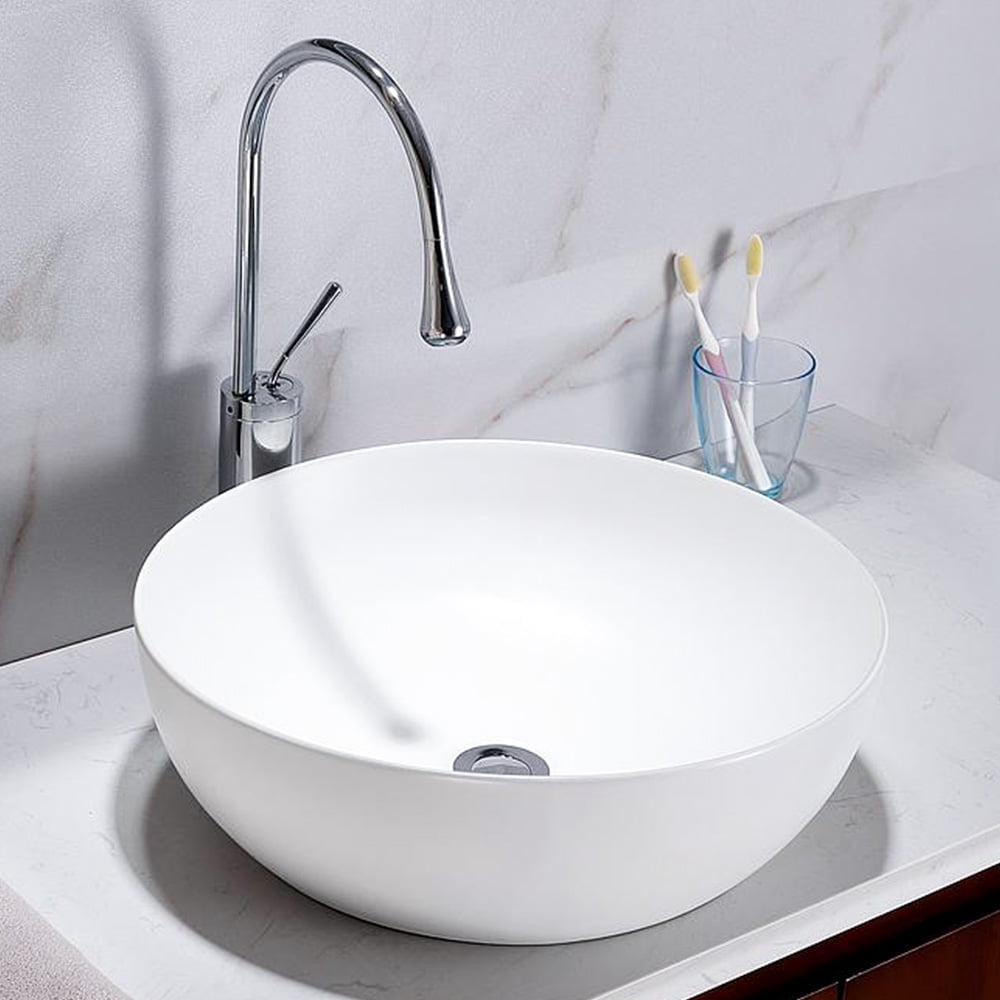 Art Bowl Wash Basin Matt White