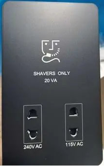 B076-Black 146 Shaver Socket