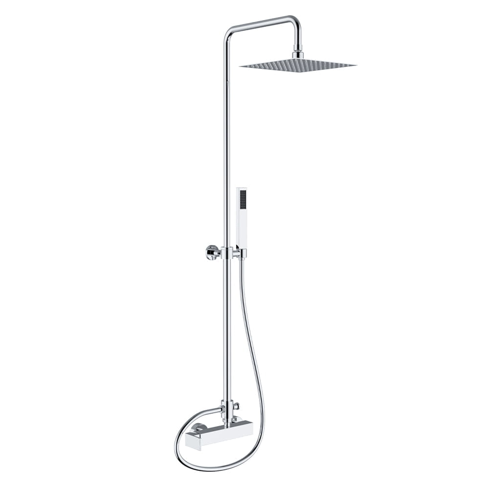 Blog Modern Square Shower System – Chrome Finish with 2-Way Mixer