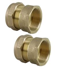 BRASS COMPRESSION FEMALE ADAPTOR 28 MM