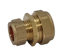 BRASS COMPRESSION DOUBLE SOCKET 15MM