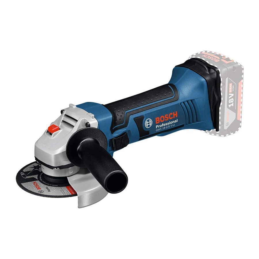 BOSCH | Professional Cordless Grinder 125mm Bare Tool | GWS 18 V-LI Qatar