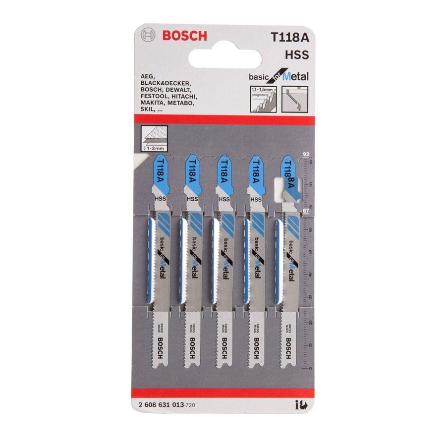 BOSCH | Professional JSB Blades Basic for Metal 1-3 mm (Straight) | T118A Qatar