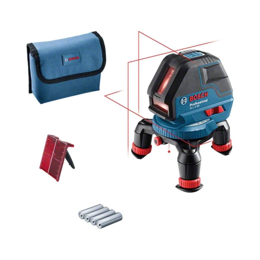 BOSCH | Professional Three-Line Laser with Layout Beam and L-Box | GLL 3-50 Qatar