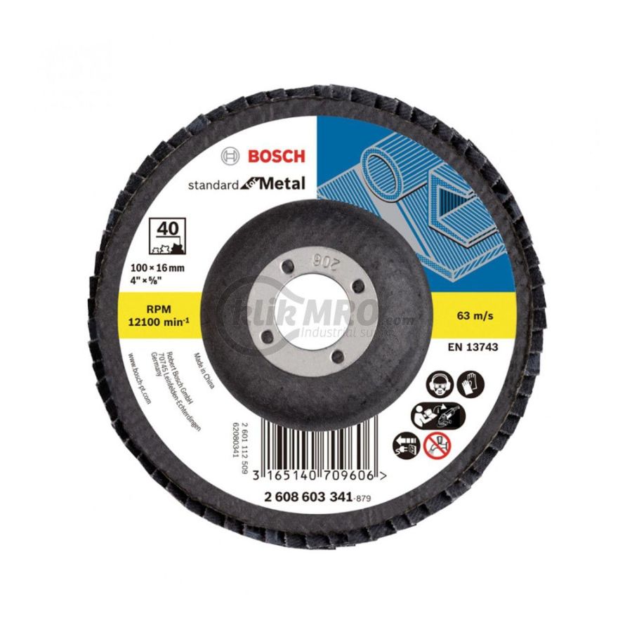 BOSCH | Standard for Metal Flap Disc 100 mm 40G | BO2608603341 Qatar