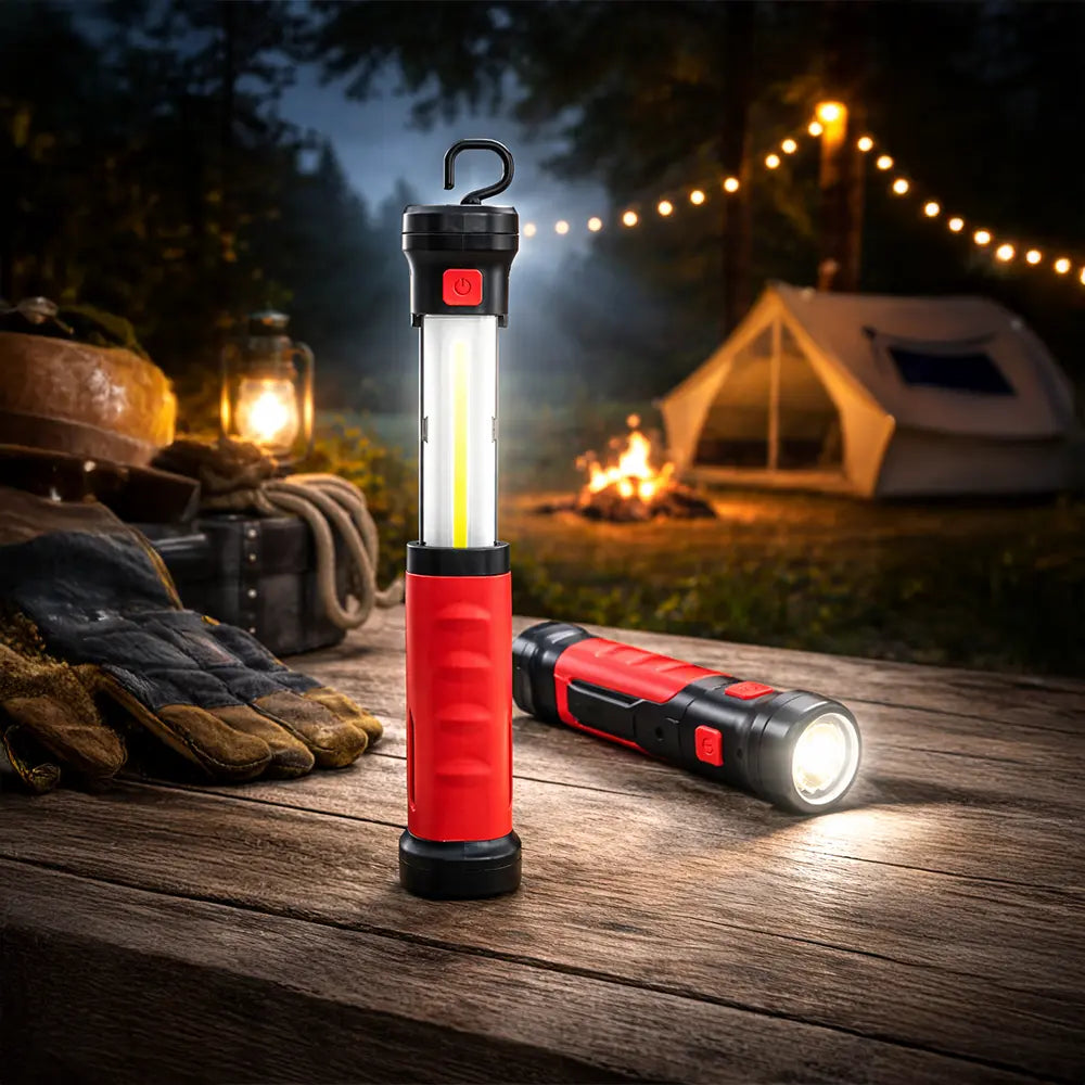 Toby’s BV-09 Rechargeable COB LED Work Light – 440 Lumens Magnetic Portable Inspection Lamp with Hook, Type-C Charging & 8–16 Hour Runtime