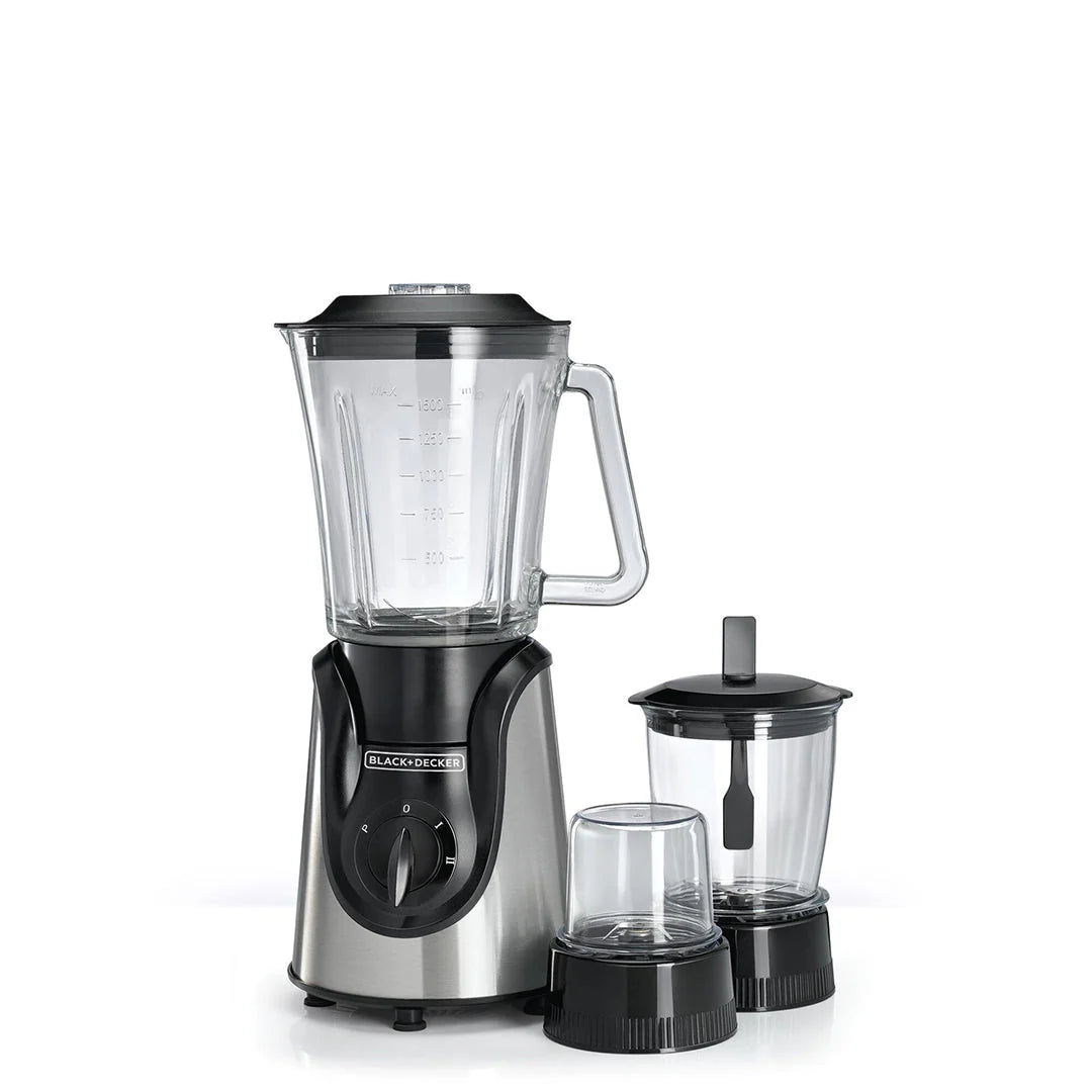 Black+Decker 600W Glass Blender With 2 Mills