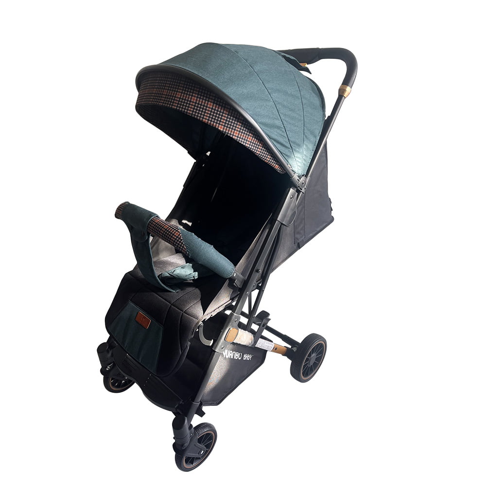 Baby Stroller With Blue Stripe Design