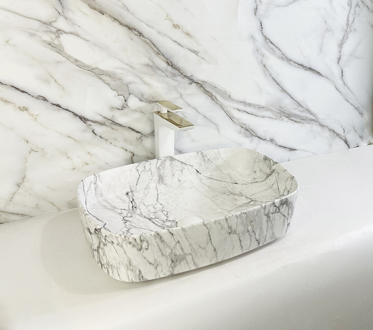 4053-13M Marble Table Basin