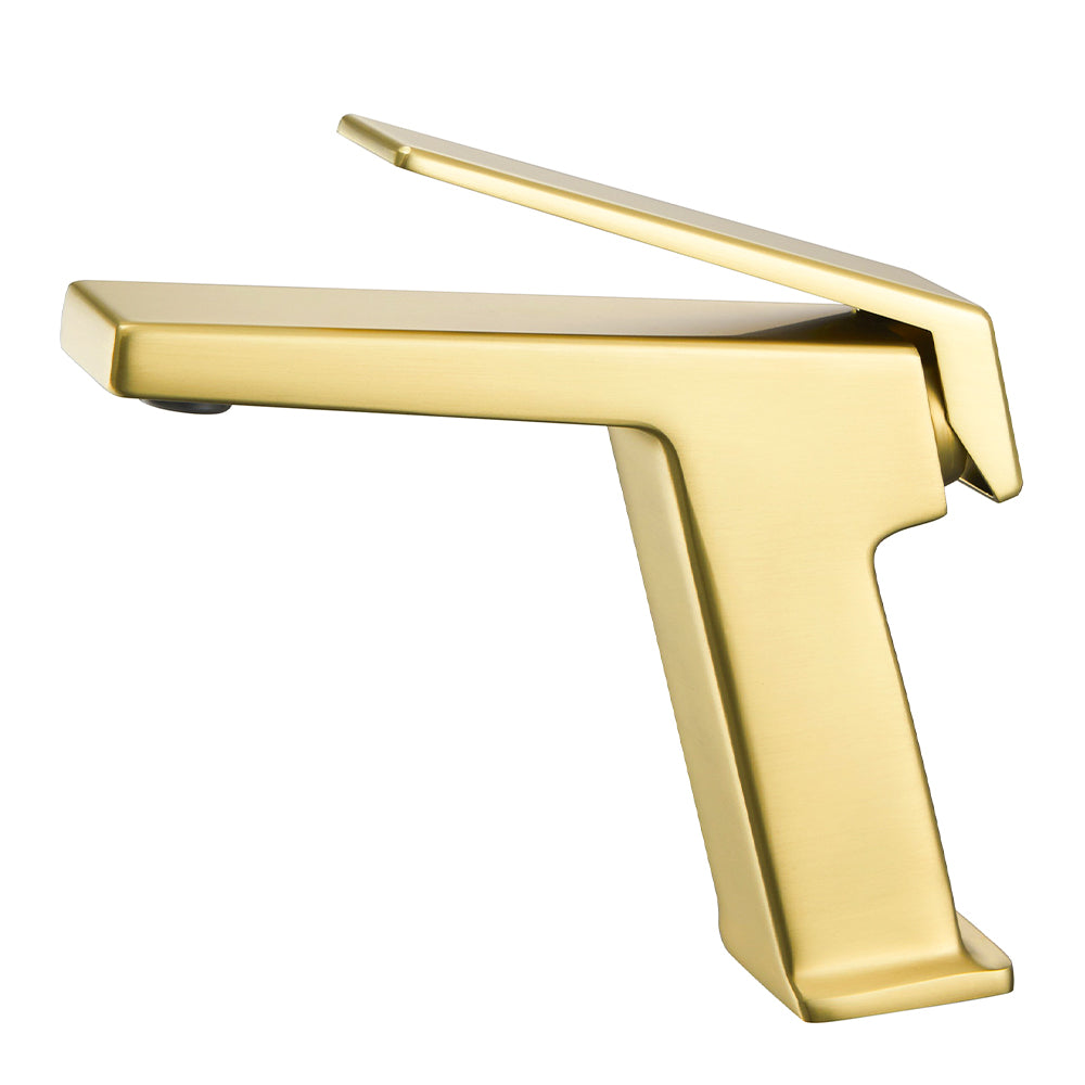 Single Lever Basin Mixer Brushed Gold