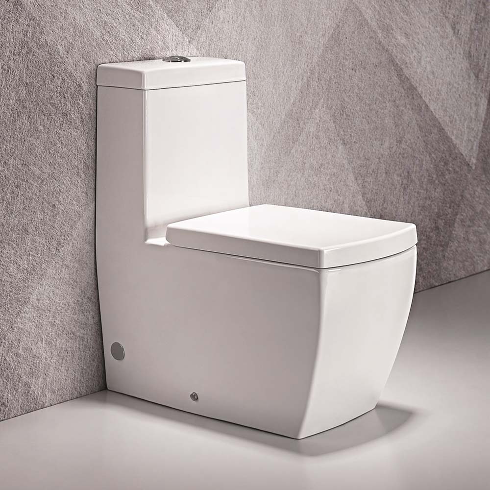 Bathx Single Piece S Trap Toilet With Uf Seat Cover - White 5905