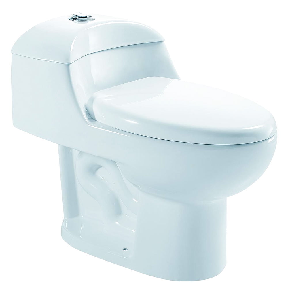 Bathx Single Piece S Trap Toilet With Uf Seat Cover – White 729