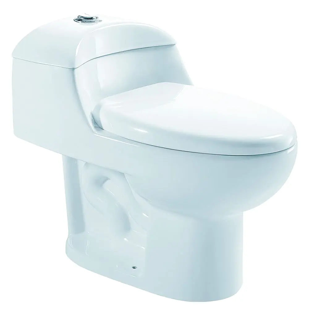 Bathx Single Piece S Trap Toilet With Uf Seat Cover – White 729 BuyonBudget
