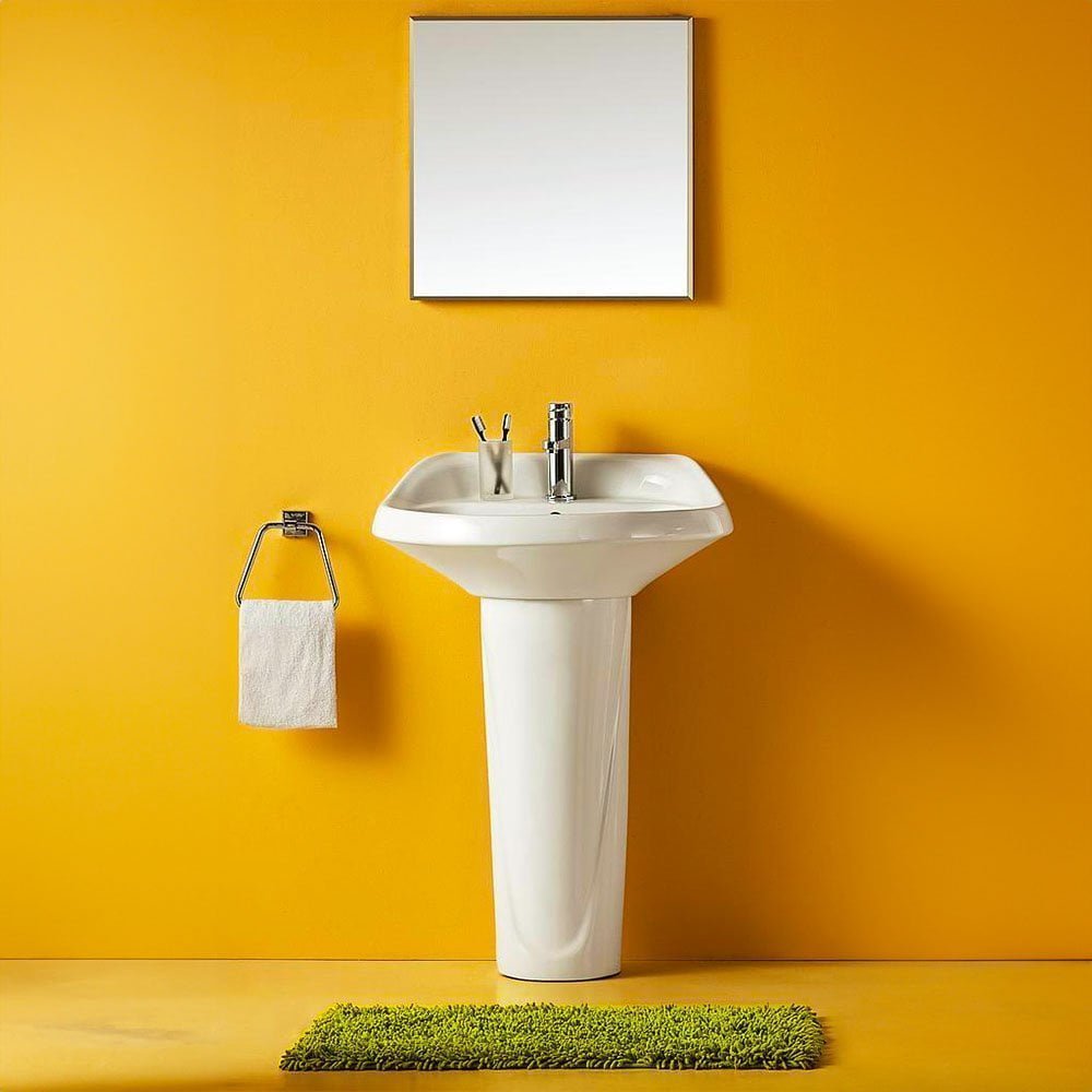 Bathx Wash Base With Full Pedestal - White