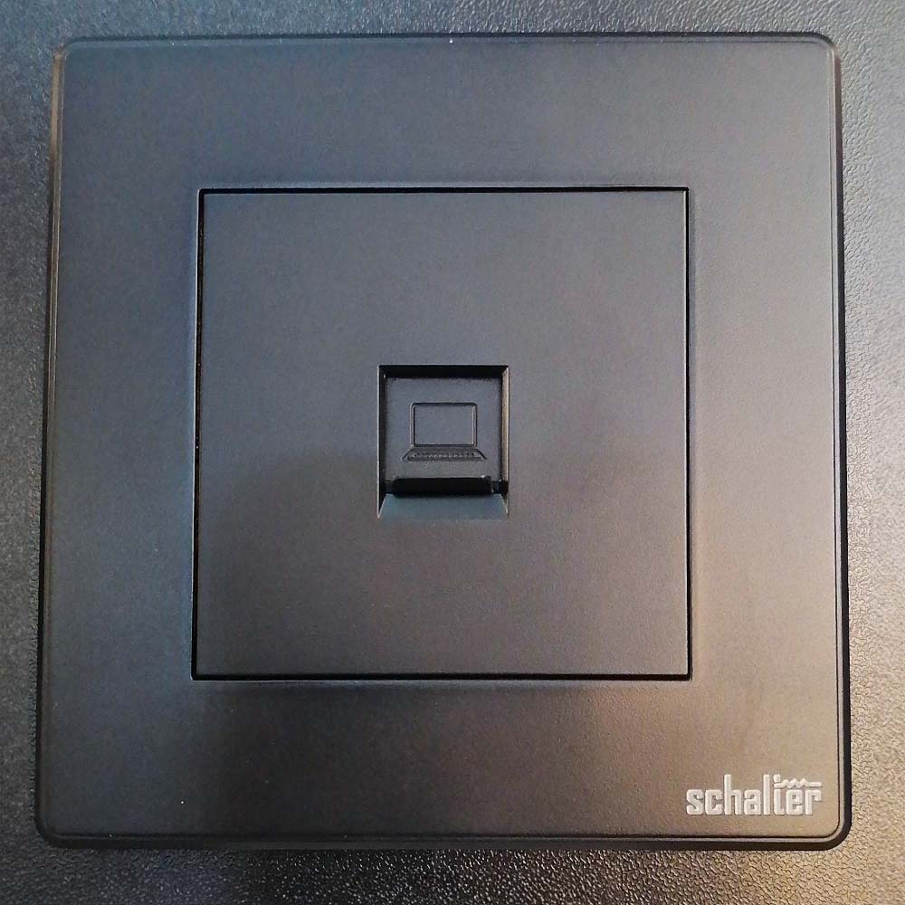 1 Gang Data Socket Black