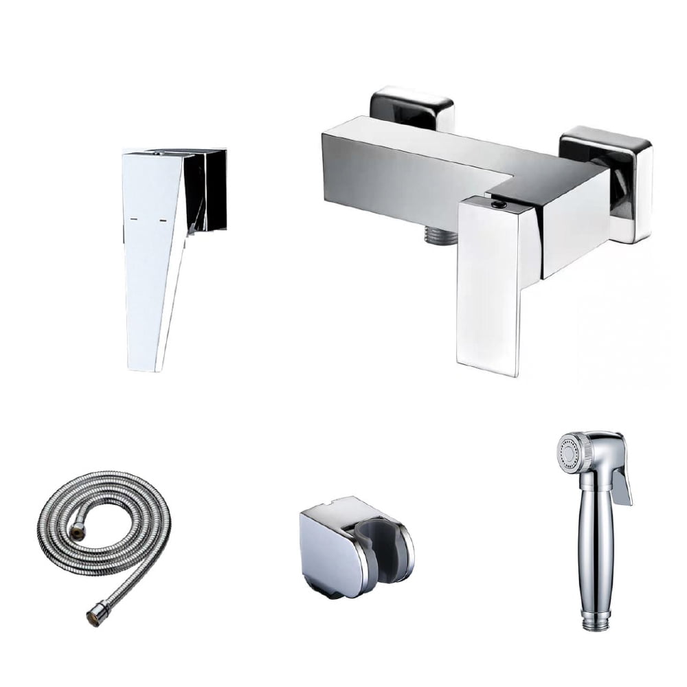 Shattaf Set Hot And Cold Black Matt - (nh04436mb)