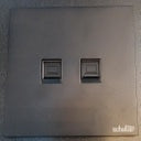 Black B015 Double Data Socket