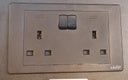 Black B029 250V 2Gang13A Switched Socket
