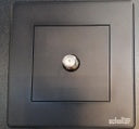 Black B037 250V 1Gang Satellite TV  Socket