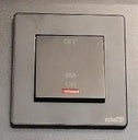 Black B039 1Gang 45A DP Switch With Indicator