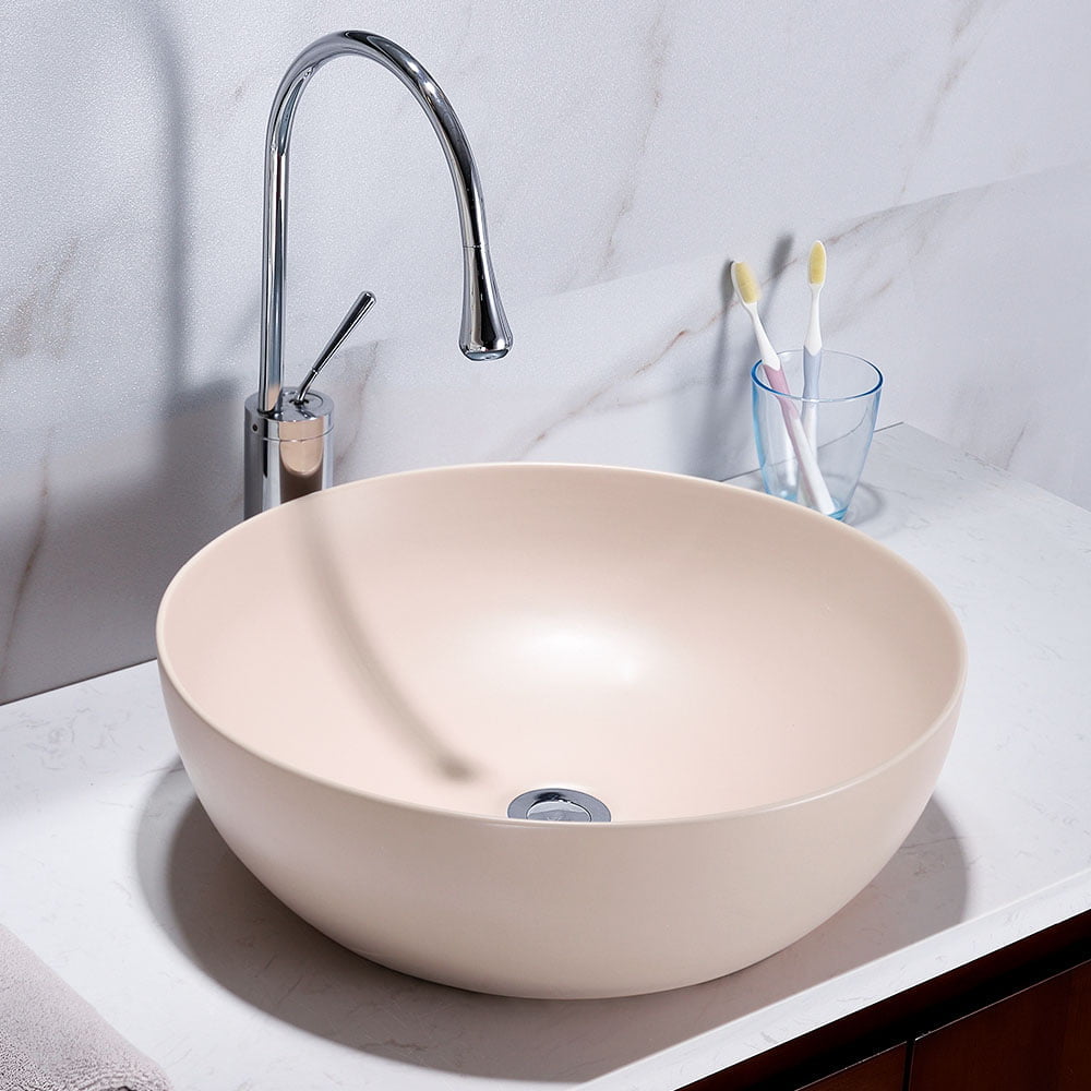 Bowl Wash Basin Counter Top Matt Apricot