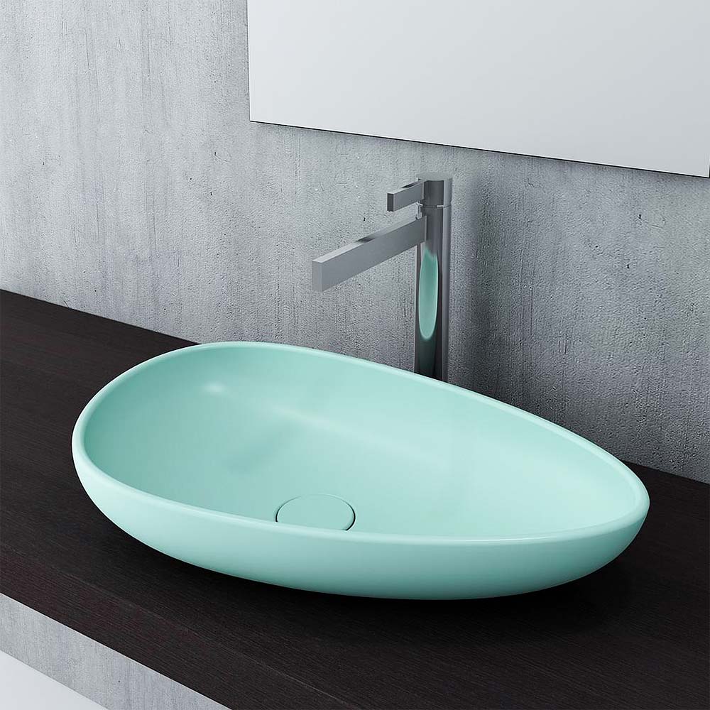 Bowl Washbasin Without Tap And Overflow Hole