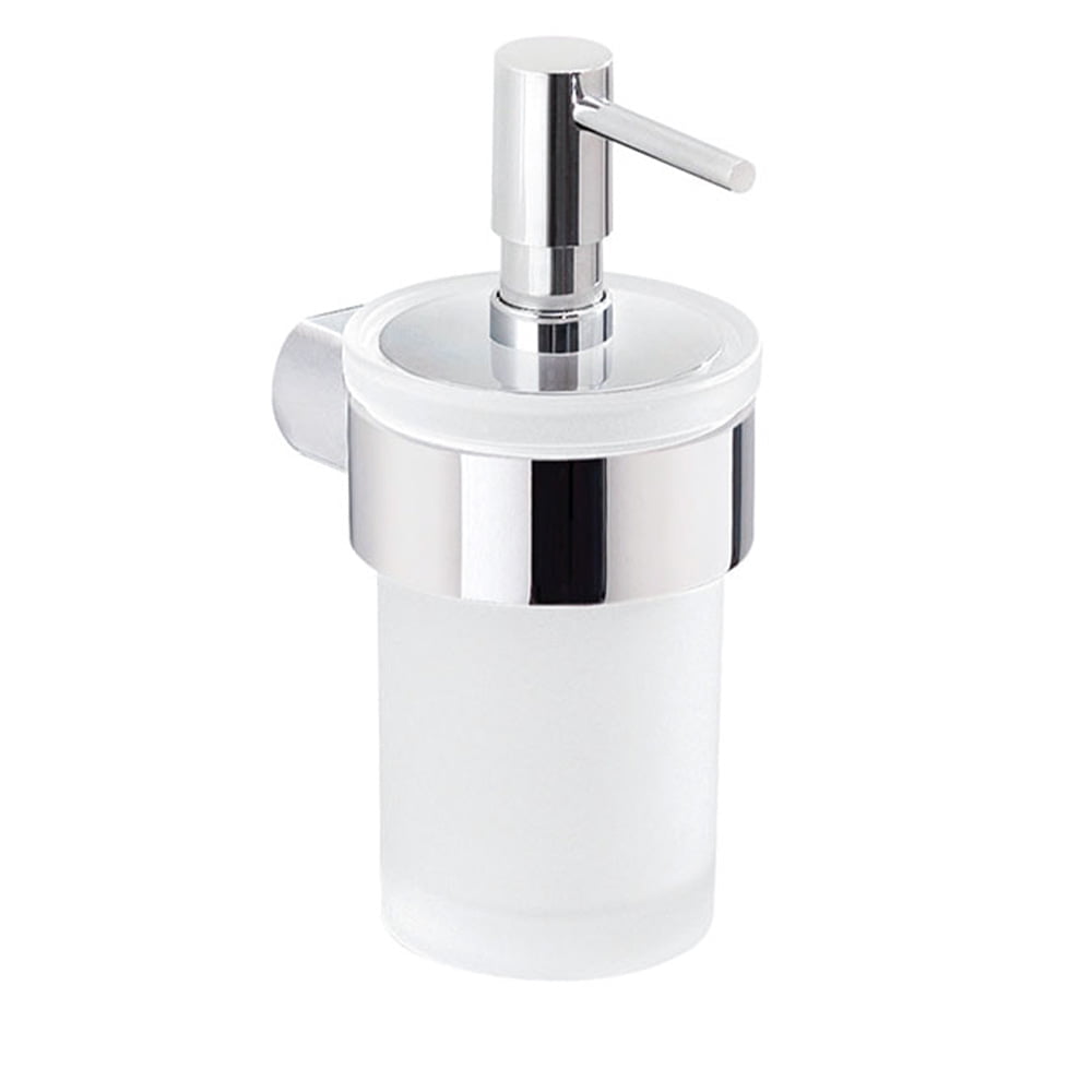 Brass Holder With Glass Soap Dispenser - Chrome