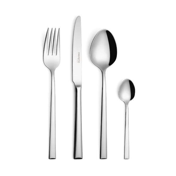 Cristema Chicago 130-Piece Cutlery Set with Wood Cube Box